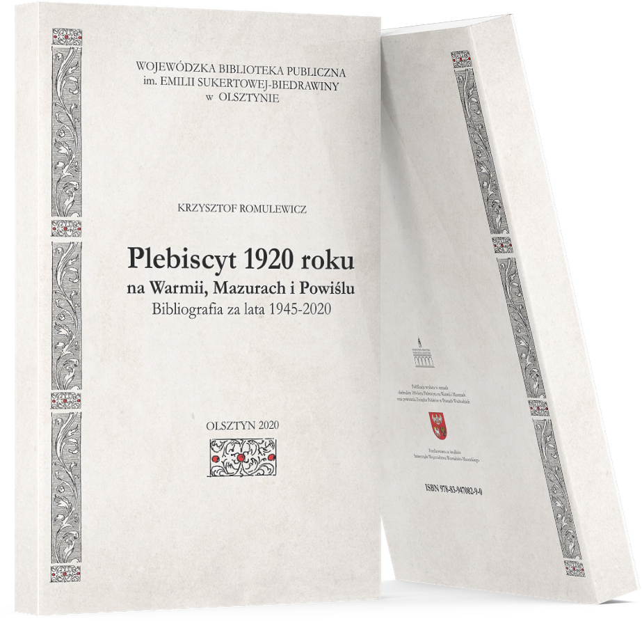 okładka książki Krzysztofa Romulewicza Plebiscyt 1920 roku na Warmii, Mazurach i Powiślu